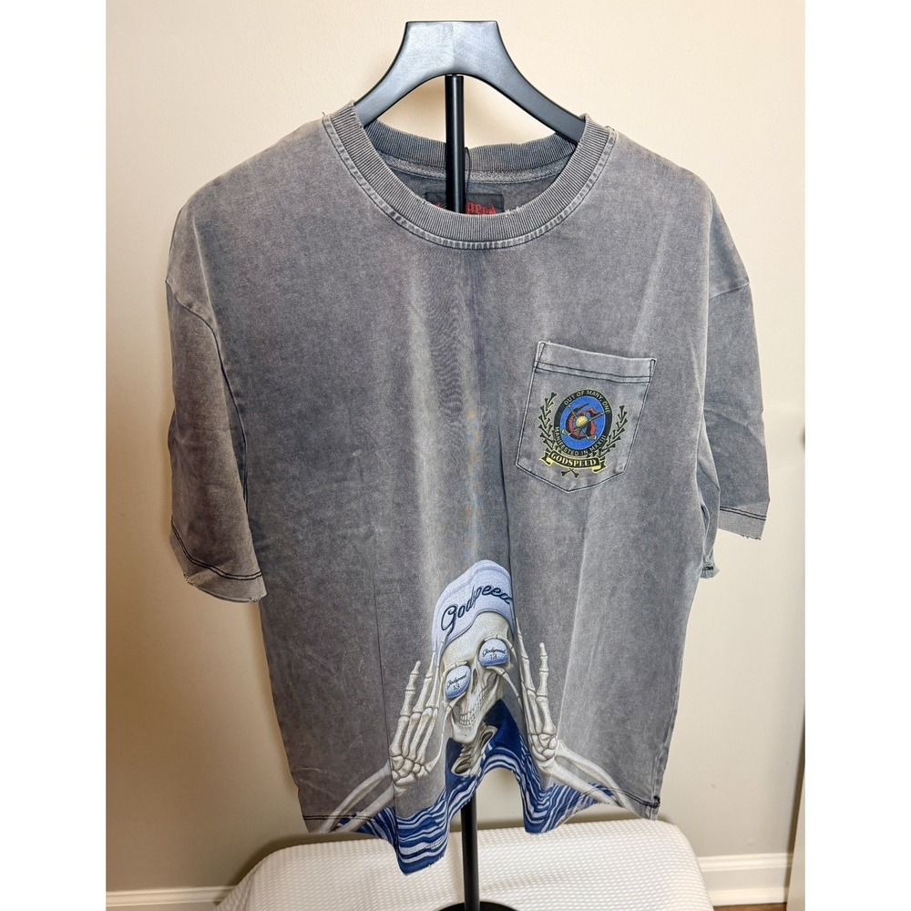Godspeed Golf Days Pocket Tee Grey Wash Mens Size Medium Streetwear T-Shirt